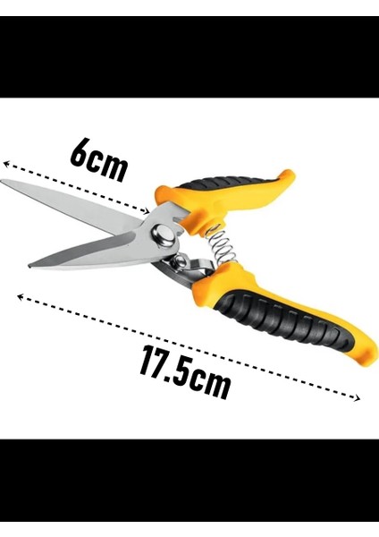 Çok Amaçlı Endüstriyel Makas Teneke Makası - Paslanmaz Çelik Düz Kesimli Yardımcı Makas 17.5 cm 721755 fiyatları