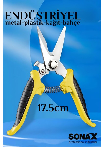 Çok Amaçlı Endüstriyel Makas Teneke Makası - Paslanmaz Çelik Düz Kesimli Yardımcı Makas 17.5 cm 721755 modelleri