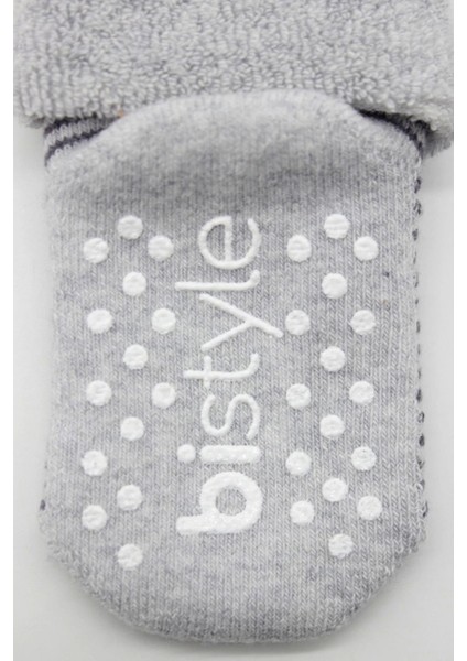 Çemberli Kaymaz Havlu Soket Çorap 2'li BS10503 Gri-Antrasit indirimleri