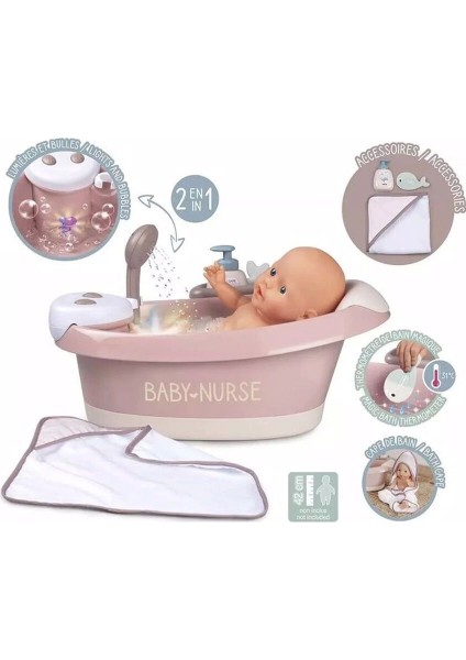 7600220368 Baby Nurse Sesli ve Işıklı Balneo Banyo Seti -Simba