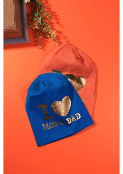Mom Dad 2-4 Yaş Erkek Çocuk Şapka 2'li Karışık Renk