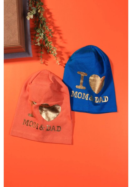 Mom Dad 2-4 Yaş Erkek Çocuk Şapka 2'li Karışık Renk