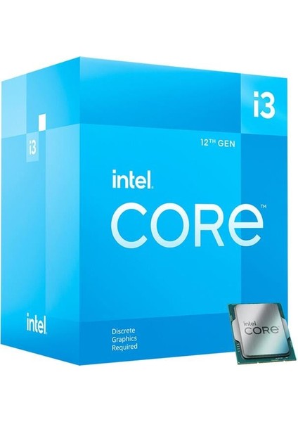Core İ3-12100F 3.30GHZ 12MB 1700P 12. Nesıl Box
