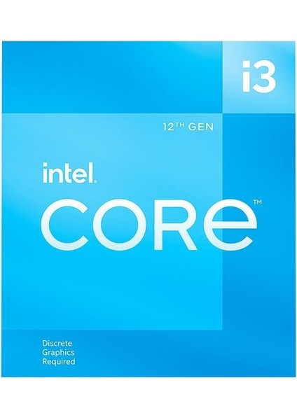 Core İ3-12100F 3.30GHZ 12MB 1700P 12. Nesıl Box