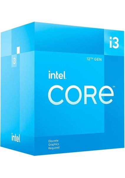 Core İ3-12100F 3.30GHZ 12MB 1700P 12. Nesıl Box