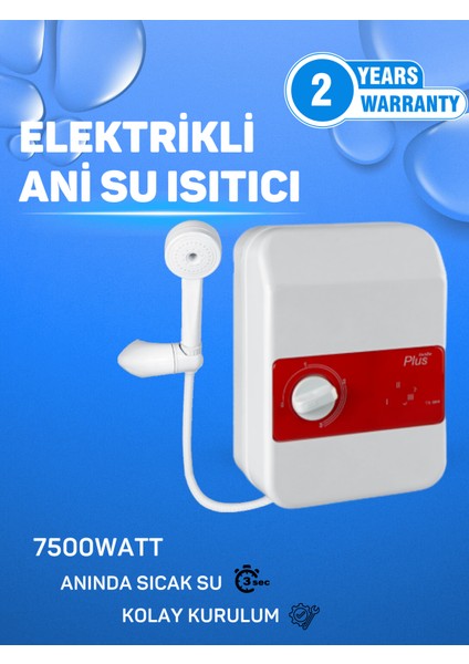 Turbo Plus Elektrikli Banyo Şofbeni 7300W