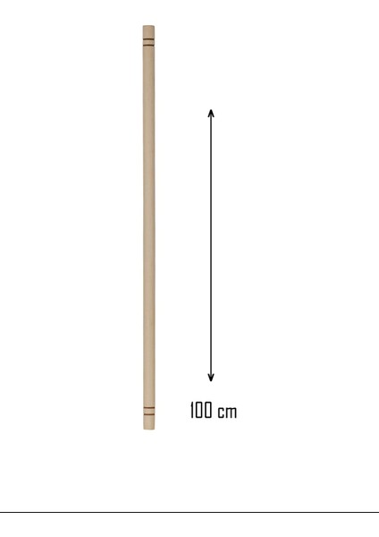 Ahşap 100 cm Hamur Açma Şekillendirme Oklavası ROYALEKS-56041