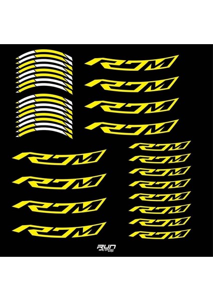Yamaha Yzf R7M Sarı Jant Şeridi Sticker