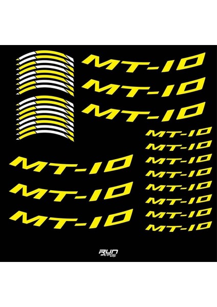 Yamaha Yzfuyumlu mt 10 Sarı Jant Şeridi Sticker