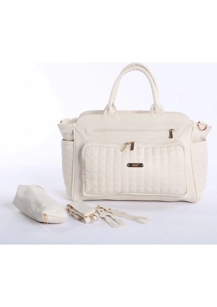 Juno Deri Anne Bebek Bakım Çantası 7281 Krem
