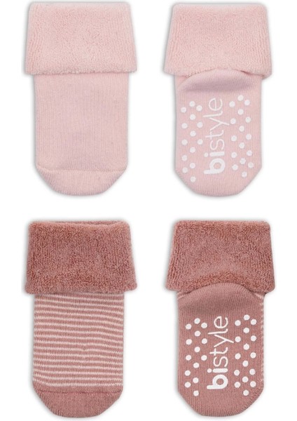 Çemberli Kaymaz Havlu Soket Çorap 2'li BS10503 Pudra Pembe fiyatları