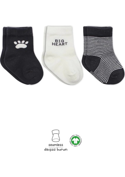 3'lü Penye Soket Çorap BS10110 Antrasit
