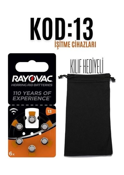 Rayovac Kod:13 Işitme Cihazı Pili Kılıfında 6 Lı Set