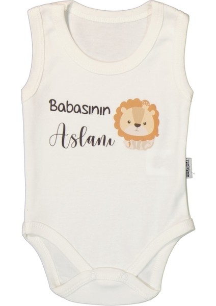 Babasının Aslanı Bebek Kolsuz Zıbın