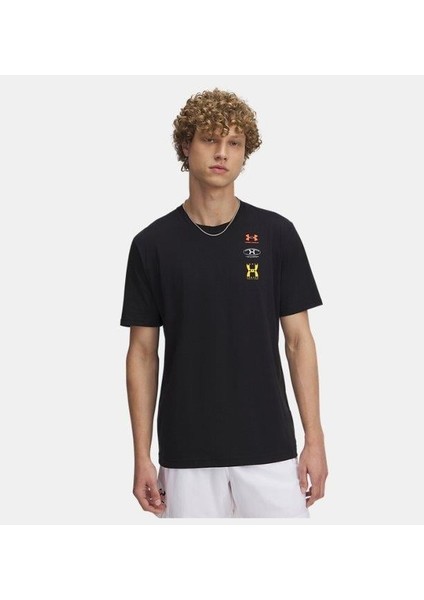 Erkek Ua 60/40S Evol Logo T-Shirtsiyah