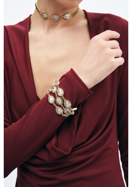 Celeste Altın Kaplama Zirkon Zincir Kolye fiyatları