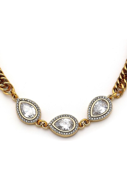 Celeste Altın Kaplama Zirkon Zincir Kolye modelleri