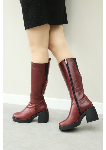 Deri Kürklü Kadın Klasik Çizme 217YZA660-03 indirimleri