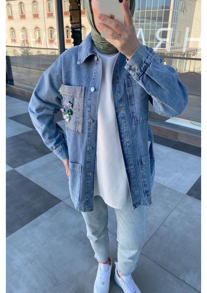 Denim Ceket Mavi