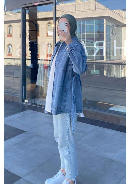 Denim Ceket Mavi modelleri