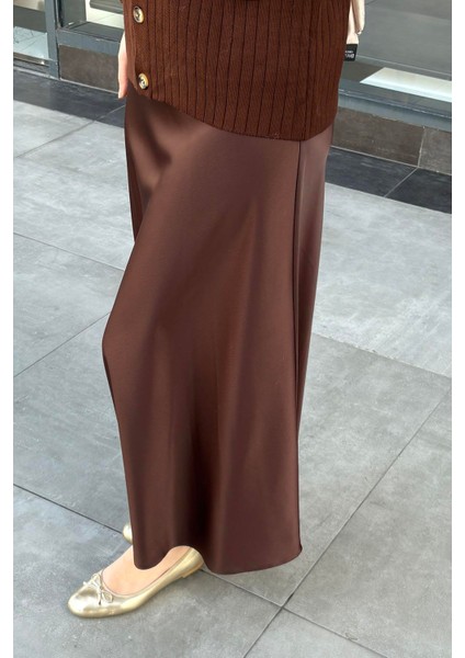 Kiloş Saten Etek Kahverengi fiyatları