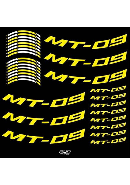 Yamaha Yzf mt 09 Uyumlu Sarı Jant Şeridi Sticker