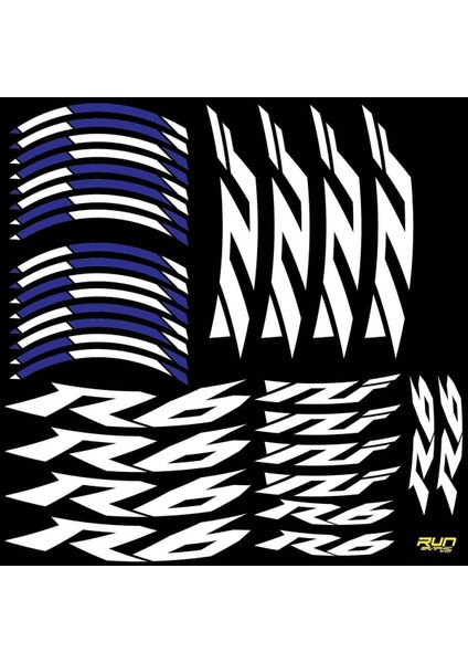 Yamaha Yzf R6 Uyumlu Mavi Jant Şeridi Sticker