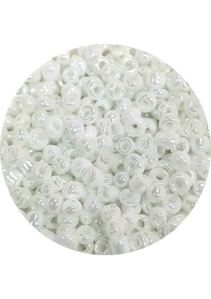 Dökme Cam Kum Boncuk (8/0) 3 mm - 20 Gram - Parlak Beyaz - BNC153