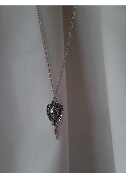 Skull In The Mirror - Ayna Zincir Kolye Gothic Y2K