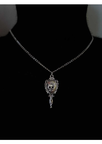 Skull In The Mirror - Ayna Zincir Kolye Gothic Y2K