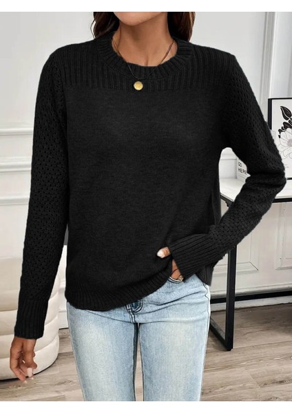 Kadın Uzun Kollu Bisiklet Yaka Triko Bluz modelleri