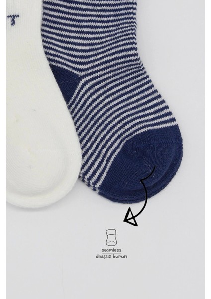 3'lü Penye Soket Çorap BS10110 Indigo modelleri