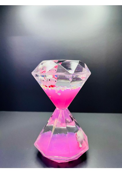 Dekoratif Ofis Masaüstü Çocuk Çalışma Odası Sulu Kum Saati - Hello Kitty My Melody Kuromi