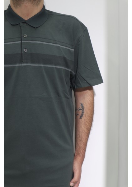 Fistan Store Erkek Desenli Spor Kesim Rahat Kalıp Polo Yaka Battal T-Shirt fiyatları