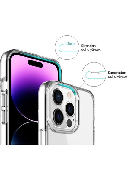 Apple Iphone 14 Pro Uyumlu Kılıf Hd Şeffaf Silikon Kılıf Şeffaf