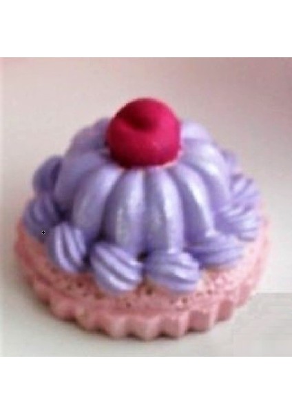 4,5cm Krema ve Kiraz dekorlu Cupcake Silikon Kalıp K-362 modelleri