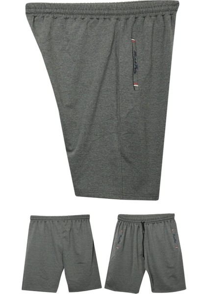 Büyük Beden 110 - 155 Kilo Arası Için Uygun Bedenli Cepleri Nakış Detaylı Likralı Penye Erkek Şortu fiyatları