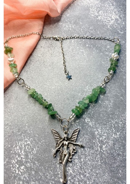 Aventurin Y2K Fairycore Doğal Taş Kolye fiyatları