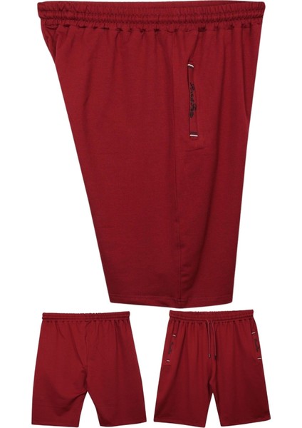 Büyük Beden 110 - 155 Kilo Arası Için Uygun Bedenli Cepleri Nakış Detaylı Likralı Penye Erkek Şortu fiyatları