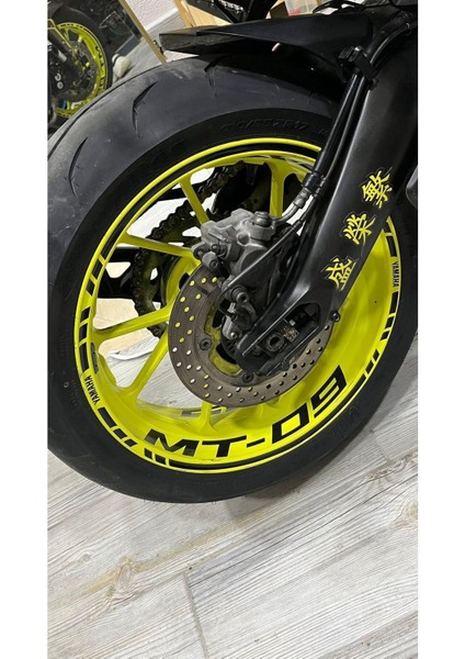 Yamaha mt 09 Uyumlusiyah Jant Içi Yazılı Şeritli Sticker