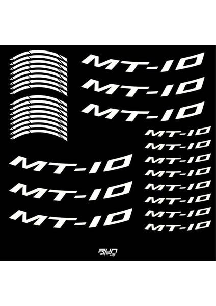 Yamaha Yzf mt 10 Uyumlu Beyaz Jant Şeridi Sticker