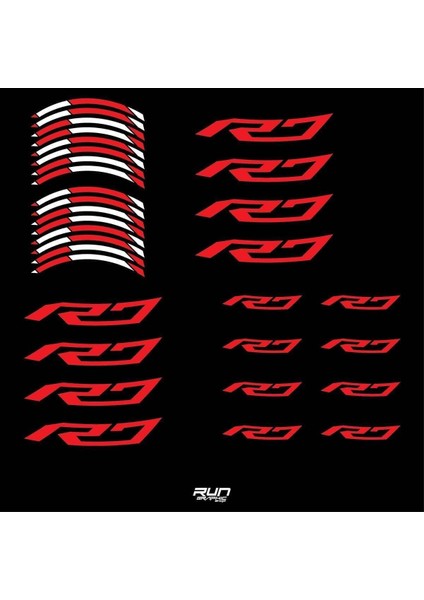 Yamaha Yzf R7 Uyumlu Kırmızı Jant Şeridi Sticker