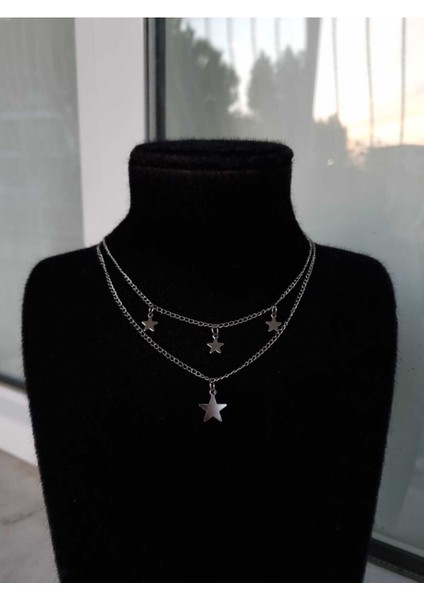 Ikili Yıldız Kolye Y2K