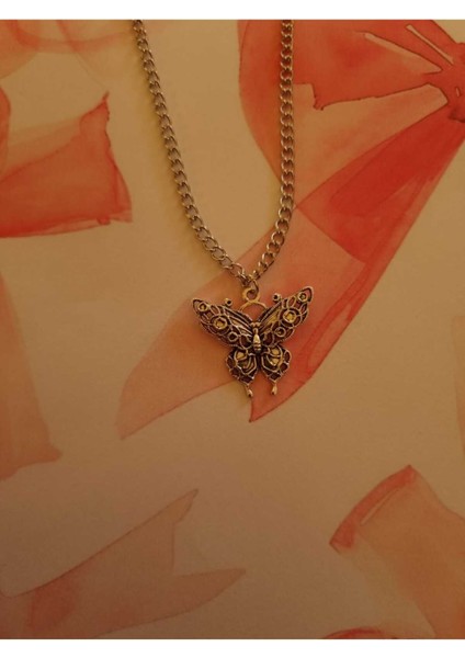 Gotik Kelebek Zincir Kolye Y2K modelleri