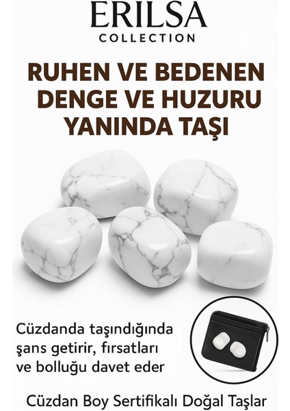 Sertifikalı Cüzdan Boy Havlit Taşı Kütle - Sakinlik ve Azaltıcı Etki Sağlar