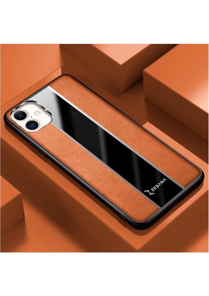 Apple iPhone 16 Uyumlu Kılıf Zebana Premium Deri Kılıf Kahverengi