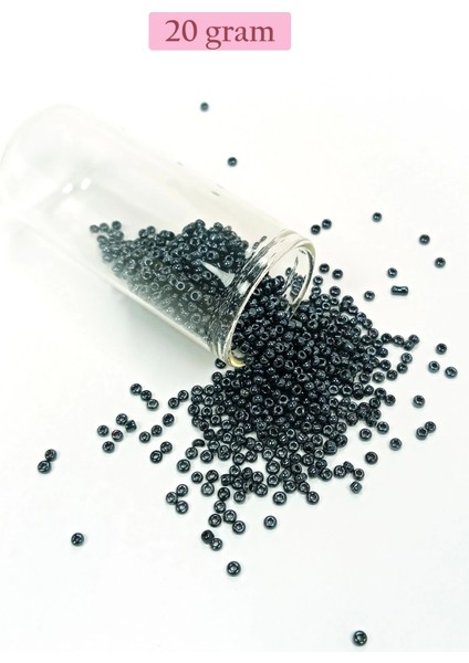 Dökme Cam Kum Boncuk (11/0) 2 mm - 20 Gram - Koyu Yeşil - BNC019
