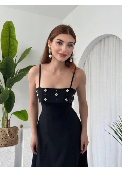 Acco Taş Detaylı Elbise