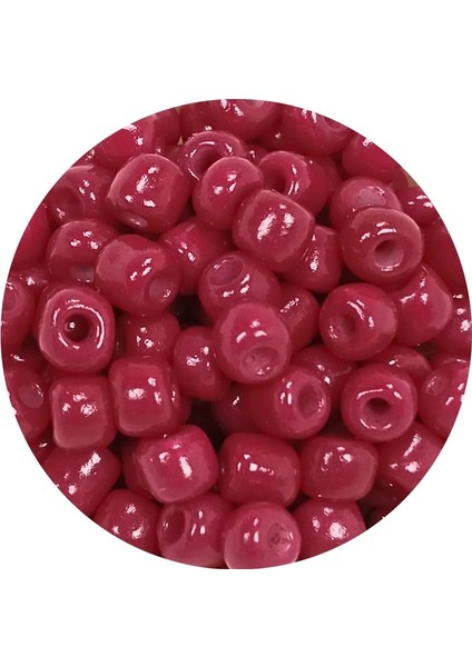 Dökme Cam Kum Boncuk Büyük Boy (6/0) 4 mm - 60 Gram - Bordo - BNC133