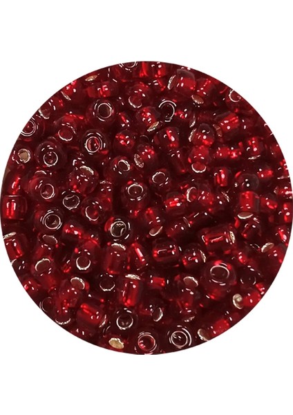 Dökme Cam Kum Boncuk (8/0) 3 mm - 60 Gram - Koyu Kırmızı - BNC224